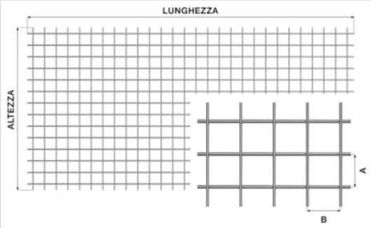 Rete Elettrosaldata INOX Filo 3 50x50 1000x2000